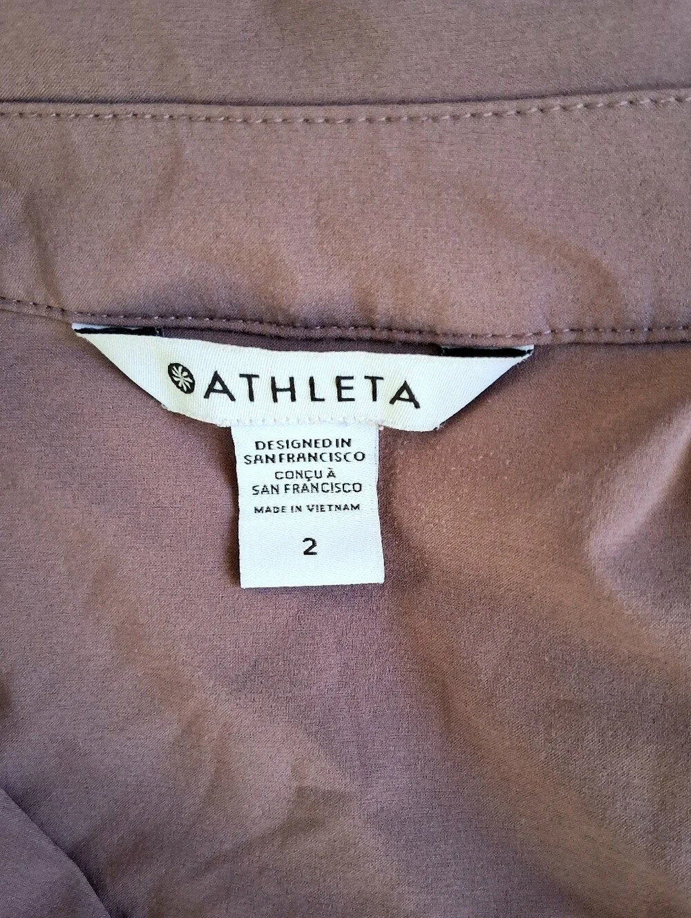 Athleta Sleeveless Collared Wide-Leg Jumpsuit in Mauve Size 2